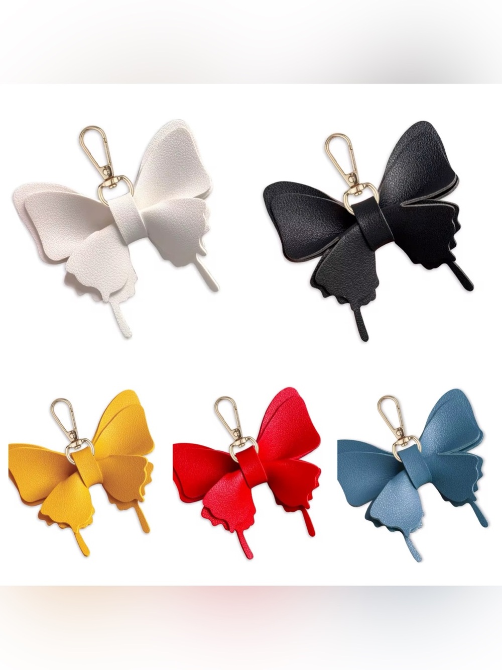 NWT Faux Leather Butterfly Bag Charm Keychain – Choice of Color